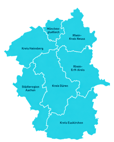 Karte des Rheinischen Reviers